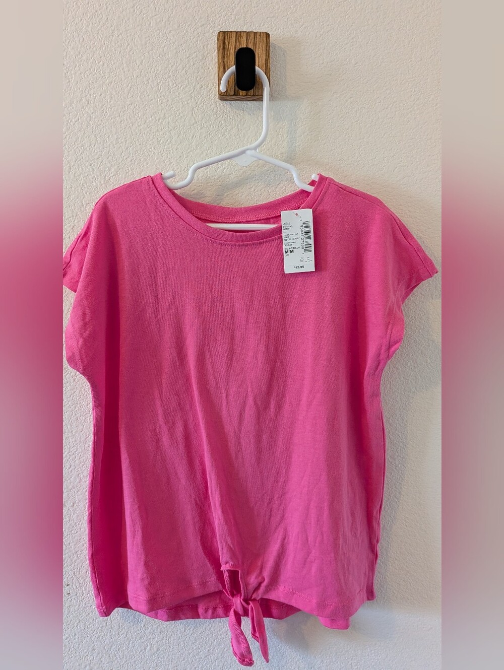 Children’s Place Girls 7/8 Neon Pink Tie Front Tee NWT